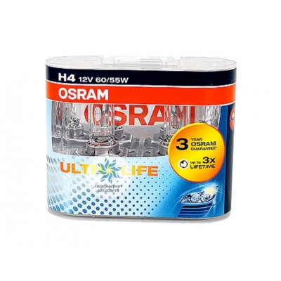 Набор галогеновых ламп Osram H4 64193ULT Ultra Life 3200K